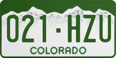CO license plate 021HZU