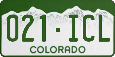 CO license plate 021ICL
