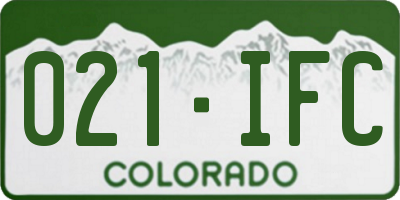 CO license plate 021IFC