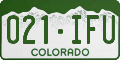 CO license plate 021IFU