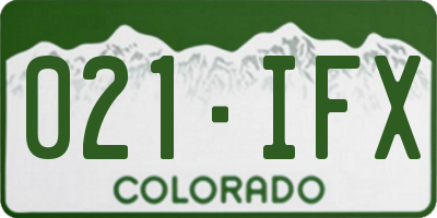CO license plate 021IFX