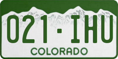 CO license plate 021IHU