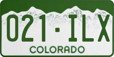 CO license plate 021ILX