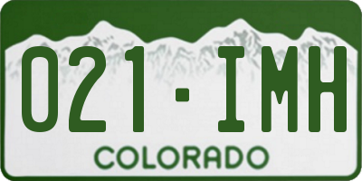 CO license plate 021IMH