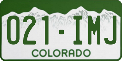 CO license plate 021IMJ