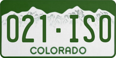 CO license plate 021ISO