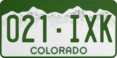 CO license plate 021IXK