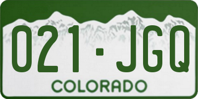 CO license plate 021JGQ