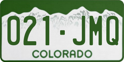 CO license plate 021JMQ