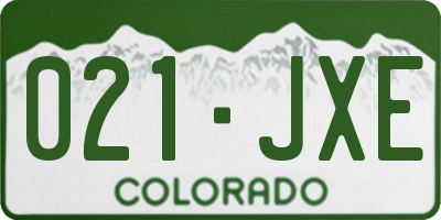 CO license plate 021JXE