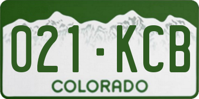 CO license plate 021KCB