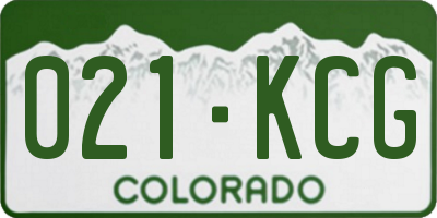 CO license plate 021KCG