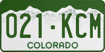 CO license plate 021KCM