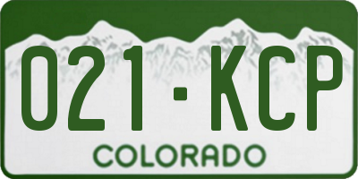 CO license plate 021KCP