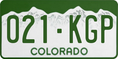 CO license plate 021KGP