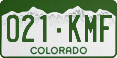 CO license plate 021KMF