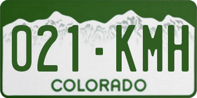 CO license plate 021KMH