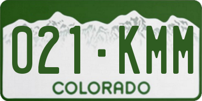 CO license plate 021KMM