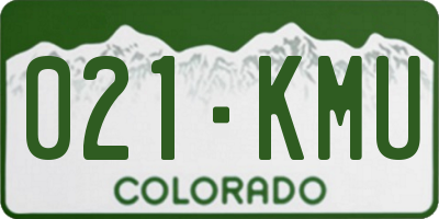 CO license plate 021KMU