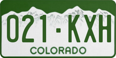 CO license plate 021KXH