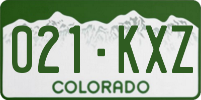 CO license plate 021KXZ