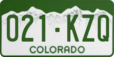 CO license plate 021KZQ
