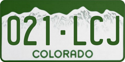 CO license plate 021LCJ