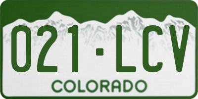 CO license plate 021LCV