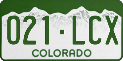 CO license plate 021LCX