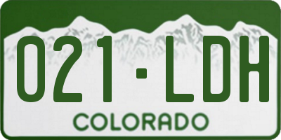 CO license plate 021LDH
