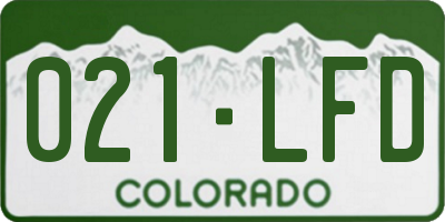 CO license plate 021LFD