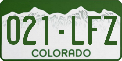 CO license plate 021LFZ
