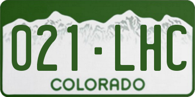 CO license plate 021LHC