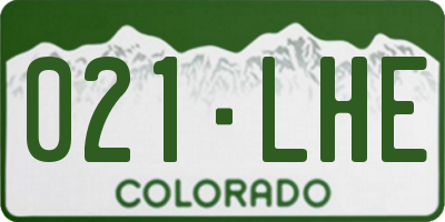 CO license plate 021LHE
