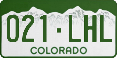 CO license plate 021LHL