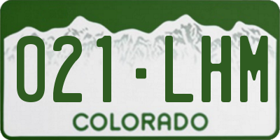 CO license plate 021LHM