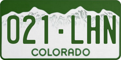 CO license plate 021LHN