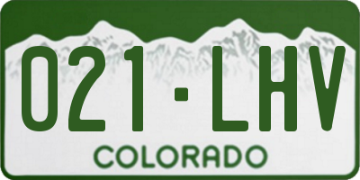 CO license plate 021LHV