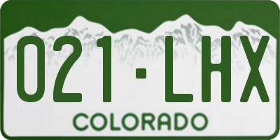 CO license plate 021LHX