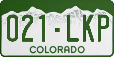 CO license plate 021LKP