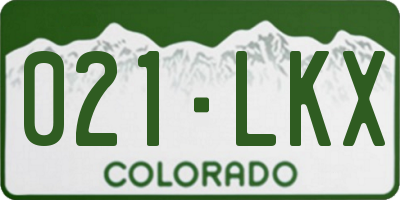 CO license plate 021LKX