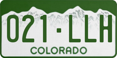 CO license plate 021LLH