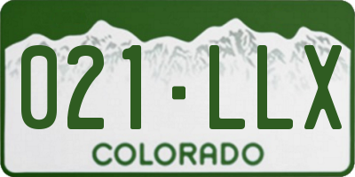 CO license plate 021LLX