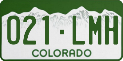 CO license plate 021LMH