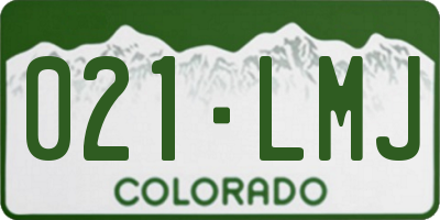 CO license plate 021LMJ