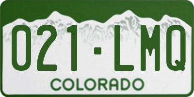 CO license plate 021LMQ