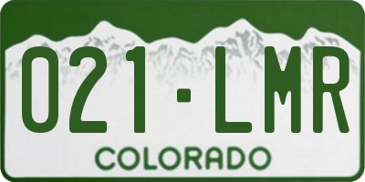 CO license plate 021LMR
