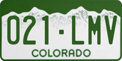 CO license plate 021LMV