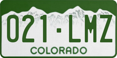 CO license plate 021LMZ