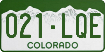 CO license plate 021LQE